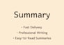 write a clear and concise summary for any text or article